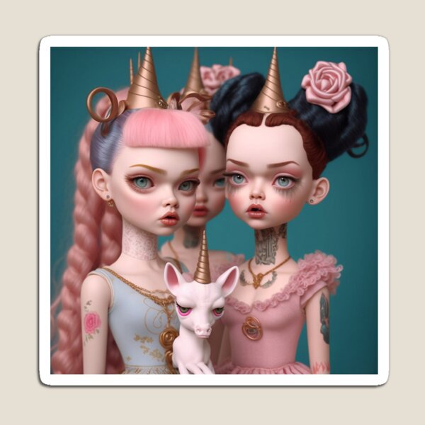 Girls Unicorn Party Magnet