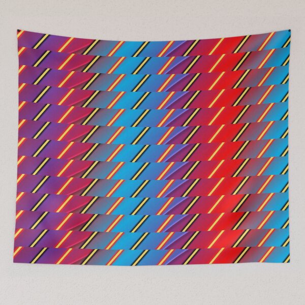 Item preview, A horizontal tape with diagonal line. Diagonal lines on neon colourful background. designed and sold by Giree07.