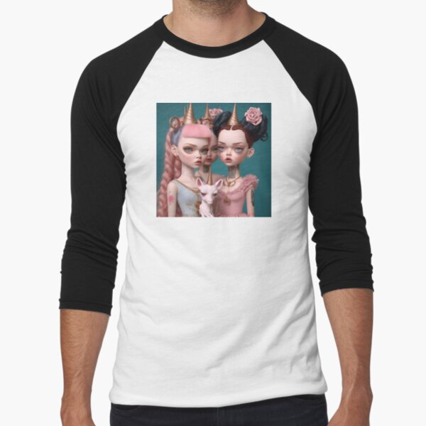 Girls Unicorn Party Baseball ¾ Sleeve T-Shirt