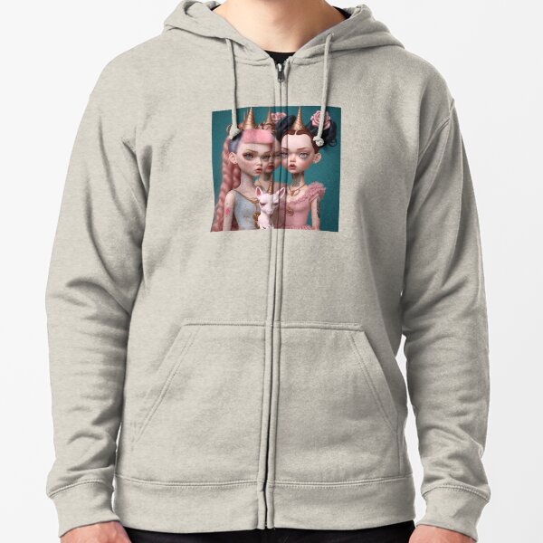 Girls Unicorn Party Zipped Hoodie