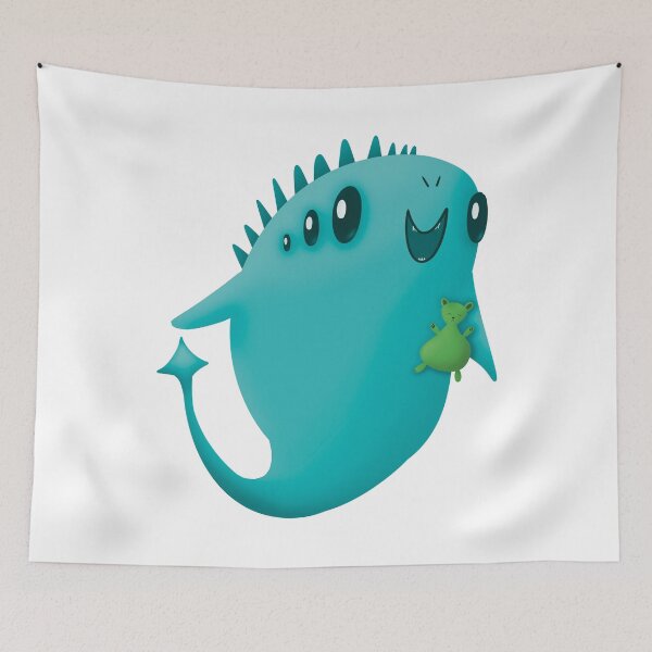 Item preview, Frankie the Fluff Sea Monster designed and sold by NoniBeeArtwork.