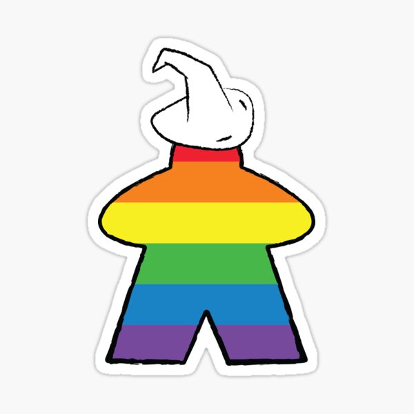 Rainbow Meeple Sticker