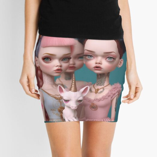 Girls Unicorn Party Mini Skirt