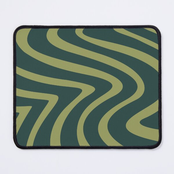 Item preview, Retro Waves Abstract - Olive and Forest Green designed and sold by PeachyLitchi.