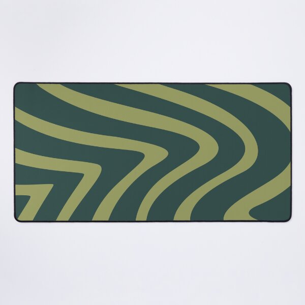 Item preview, Retro Waves Abstract - Olive and Forest Green designed and sold by PeachyLitchi.