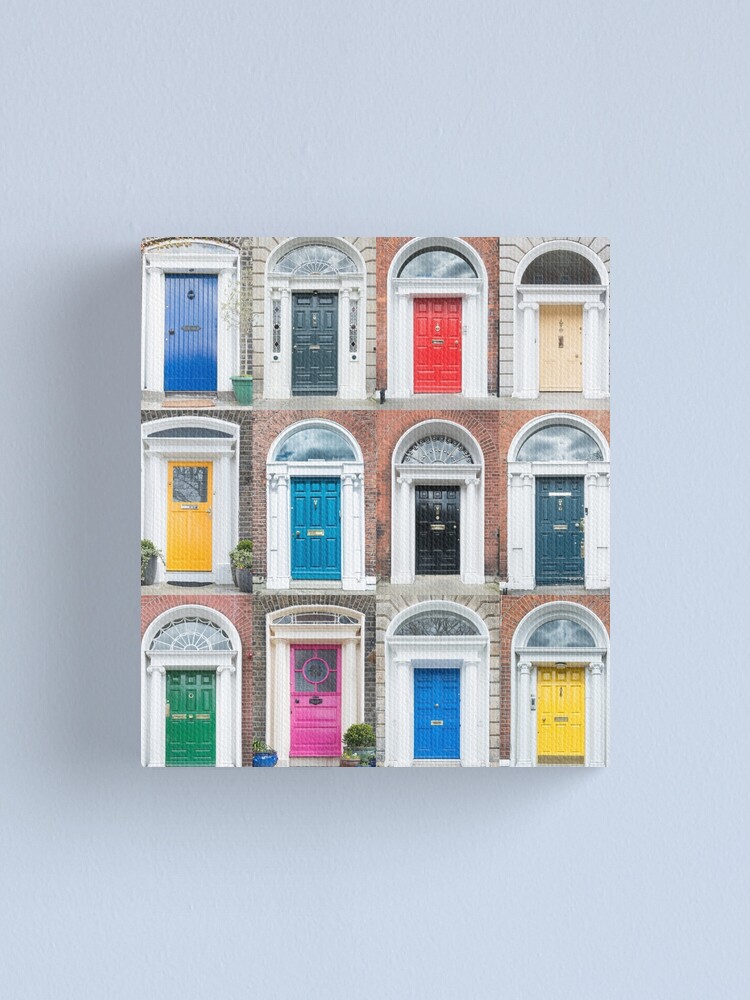 "Colourful Dublin doors" Canvas Print for Sale by parallelvibes Redbubble