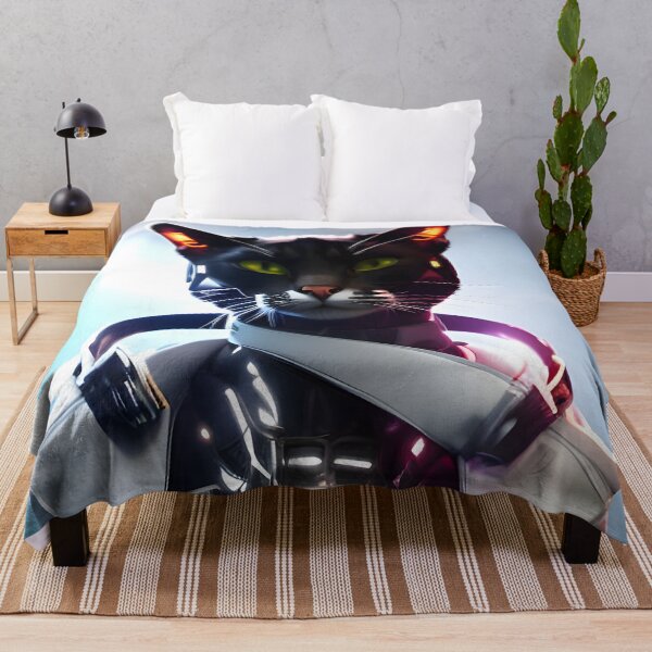 Item preview, Cyberpunk Cat - Modern Digital Art designed and sold by Ai-michiart.