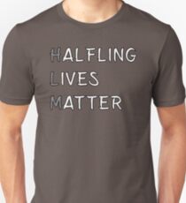 Camiseta unisex Halfling Lives Matter Meme DND 5e Pathfinder RPG Juego de roles Tablero de mesa RNG