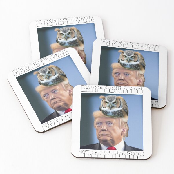 Artikelvorschau, Trump-Silvester-Eule hockt entworfen und verkauft von ARTeez⭐️⭐️⭐️⭐️⭐️.