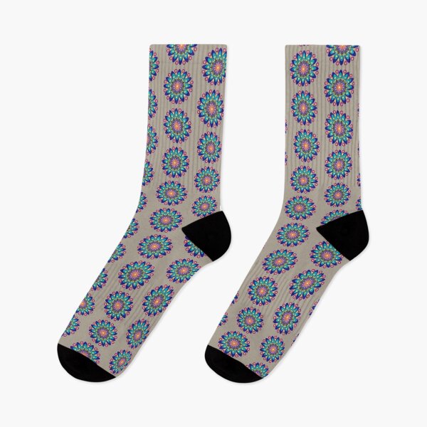 Item preview, Peacock color flower pattern modern design cream designed and sold by Bakkia.
