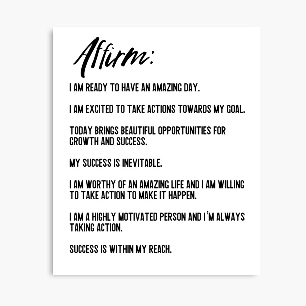 Affirmation For Success | Art Board Print