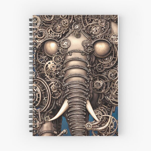 Item preview, Steampunk Elephant on Blue designed and sold by Elisabeth Lucas.
