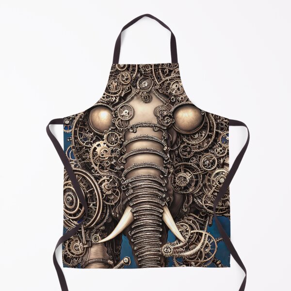 Item preview, Steampunk Elephant on Blue designed and sold by Elisabeth Lucas.