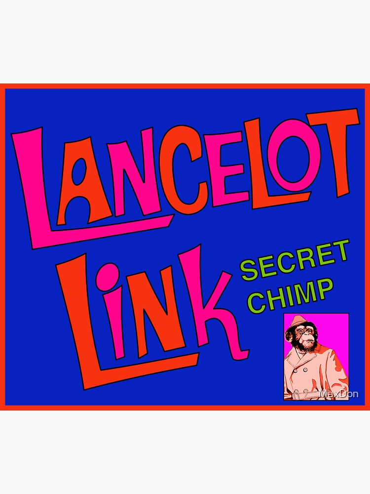 "Lancelot Link Secret Chimp TV Show" Sticker for Sale by MaxDon | Redbubble