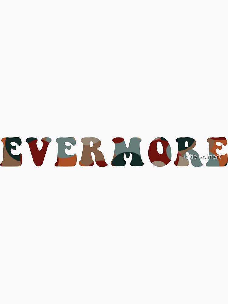 Taylor Swift “Evermore” Abstract Album Title Sticker Sticker for Sale by  Kathryn Volmert