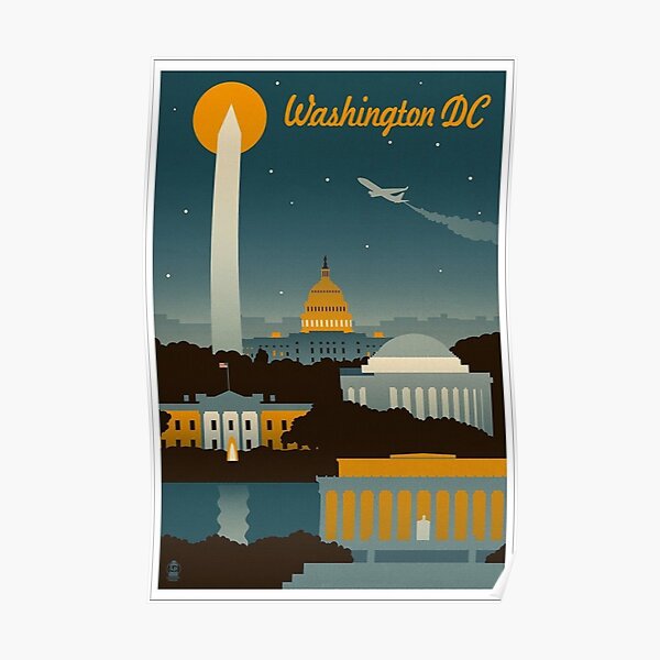 Washington DC Retro Poster Poster