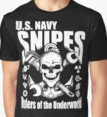 United States Navy Pit Snipes Design Grafik T-Shirt