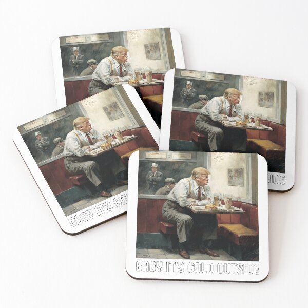 Item preview, Trump drinking coffee and eating junk food designed and sold by ARTeez⭐️⭐️⭐️⭐️⭐️.