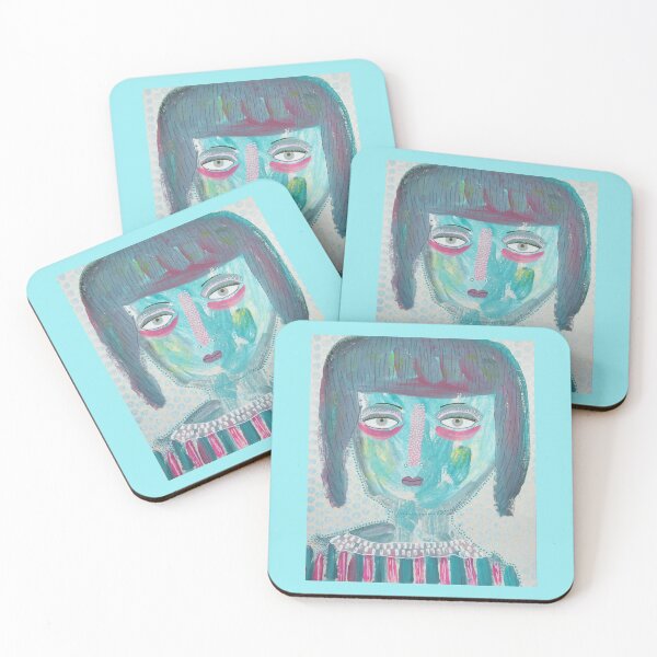 Item preview, Blue Girl designed and sold by BeaOutsiderArt.
