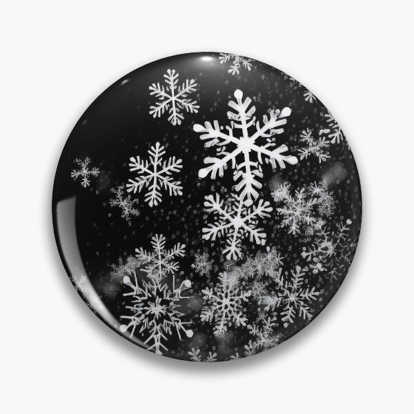 Item preview, Black background, various small snowflakes, several, designed and sold by Sophiatsitaart.