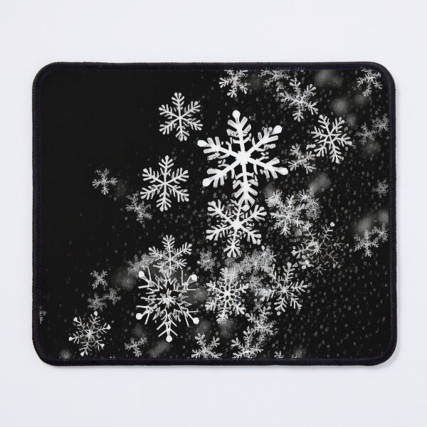 Item preview, Black background, various small snowflakes, several, designed and sold by Sophiatsitaart.