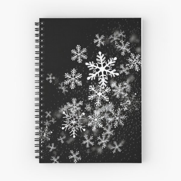 Item preview, Black background, various small snowflakes, several, designed and sold by Sophiatsitaart.