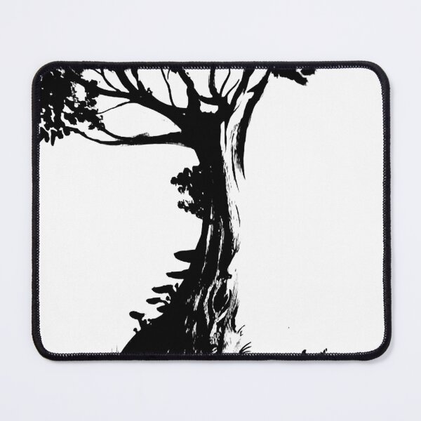 Item preview, Solitary tree in black and white - inking forest designed and sold by RyukiArtbook.