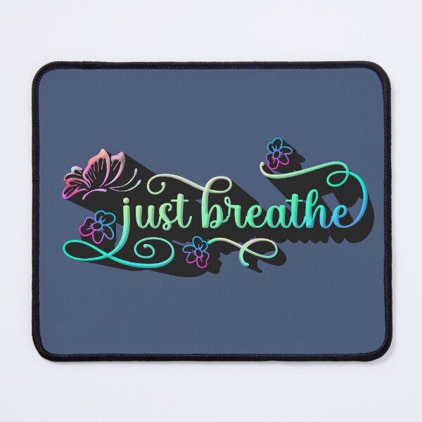 Item preview, Just Breathe - Colorful Gradient Extruded Script Fonts - Yoga Meditation Quote Typography  5 designed and sold by Cawaiico.