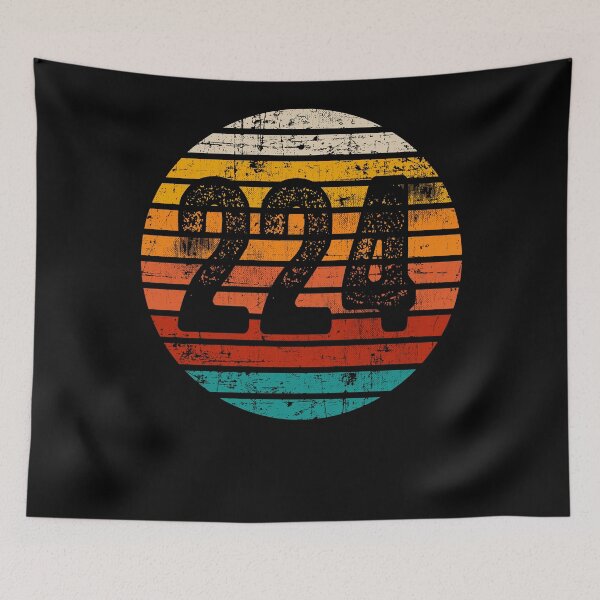 Item preview, Distressed Vintage Sunset 224 Area Code designed and sold by Gold Wings Tees.