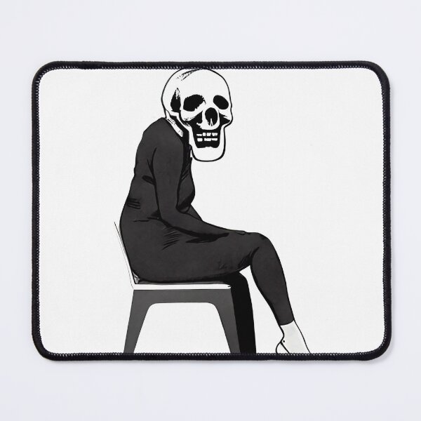 Item preview, woman with skull face sitting alone abyss. skull dream platinum return. blood money designed and sold by Tyler Tilley.