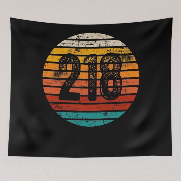 Item preview, Distressed Vintage Sunset 218 Area Code designed and sold by Gold Wings Tees.