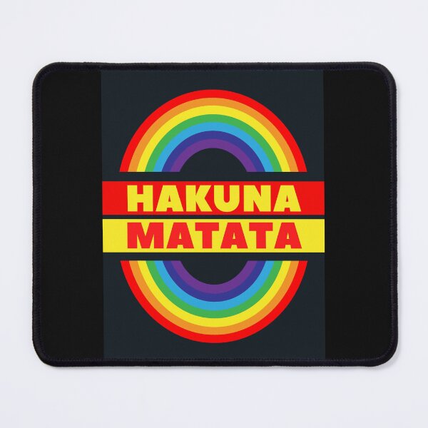 Item preview, Hakuna Matata Rainbow Quote designed and sold by MotionWaves.