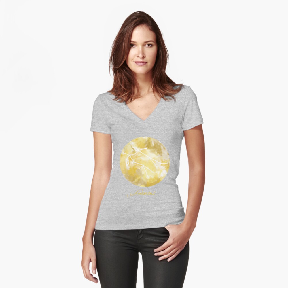 Item preview, Fitted V-Neck T-Shirt designed and sold by lapisoflazuli.
