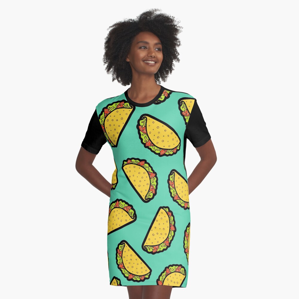 It's Taco Time! Graphic T-Shirt Dress
