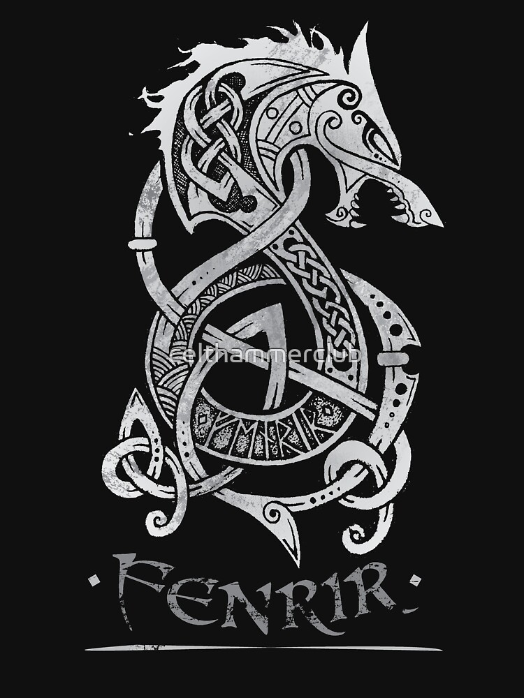 Fenrir: The Monster Wolf of Norse Mythology (Gray) | Essential T-Shirt