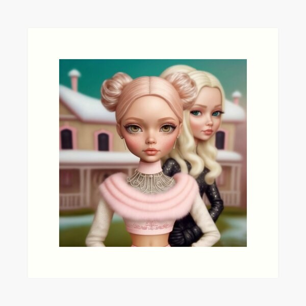 Winter girls Art Print