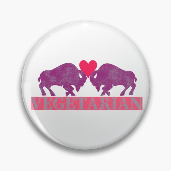 Item preview, Vegetarian with Two Buffaloes and a Heart designed and sold by thelivingrp.