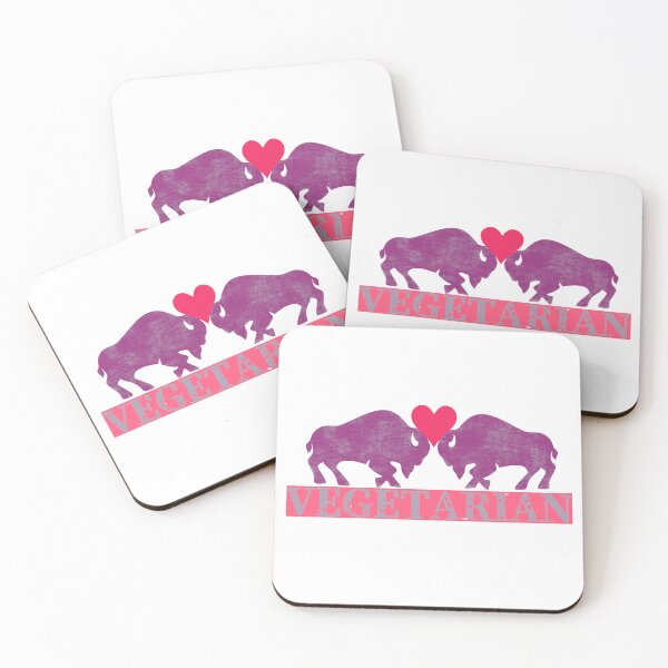 Item preview, Vegetarian with Two Buffaloes and a Heart designed and sold by thelivingrp.