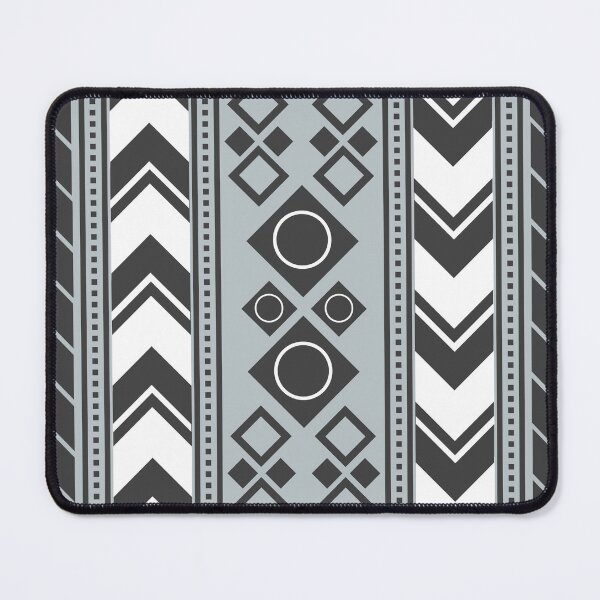 Item preview, Abstract African Bogolan pattern Indigo Mud Cloth and Modern Geometric square Triangles, Africa art and Arrow Pattern designed and sold by Gugurat.