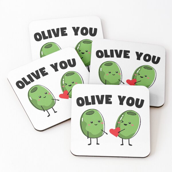 Item preview, Olive You Valentines Day Cute Foods designed and sold by to-esu.