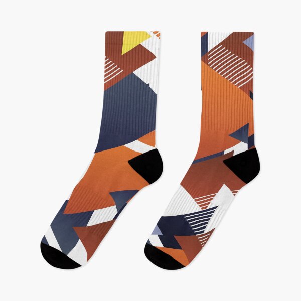 Item preview, Geometric Triangle Colorful Pattern, Abstract, Orange, Purple designed and sold by hedru.