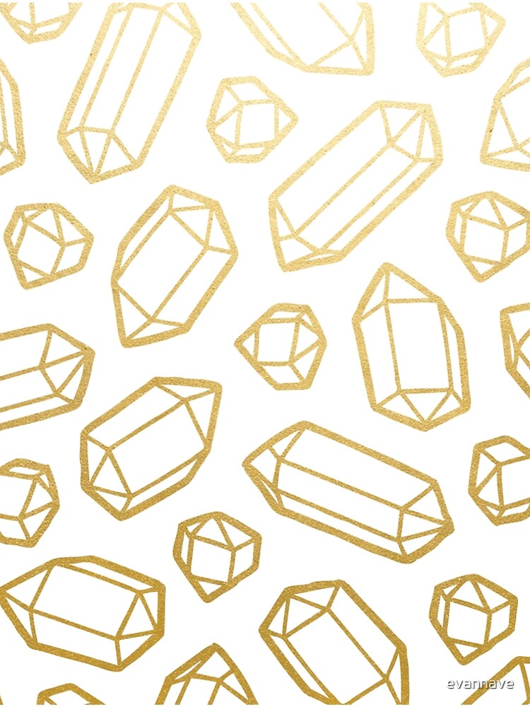 Gold and White Gemstone Pattern by evannave