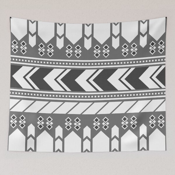 Item preview, Abstract African pattern Bogolan Indigo Mudcloth Fabric Pattern and  Geometric square design, Modern Arrow pattern and Traditional African art design designed and sold by Gugurat.