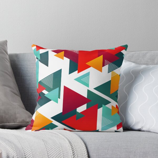 Artikelvorschau, Geometrisches Dreieck-Muster - abstrakt, orange, rot, grünlich entworfen und verkauft von hedru.
