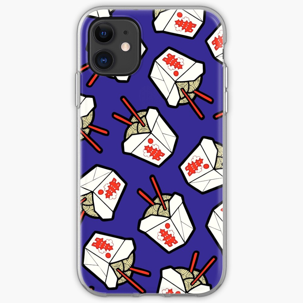 Take-Out Noodles Box Pattern iPhone Soft Case