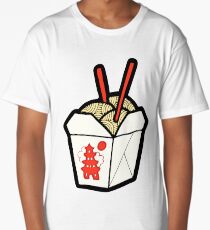 Take-Out Noodles Box Pattern Long T-Shirt