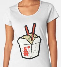 Take-Out Noodles Box Pattern Women's Premium T-Shirt