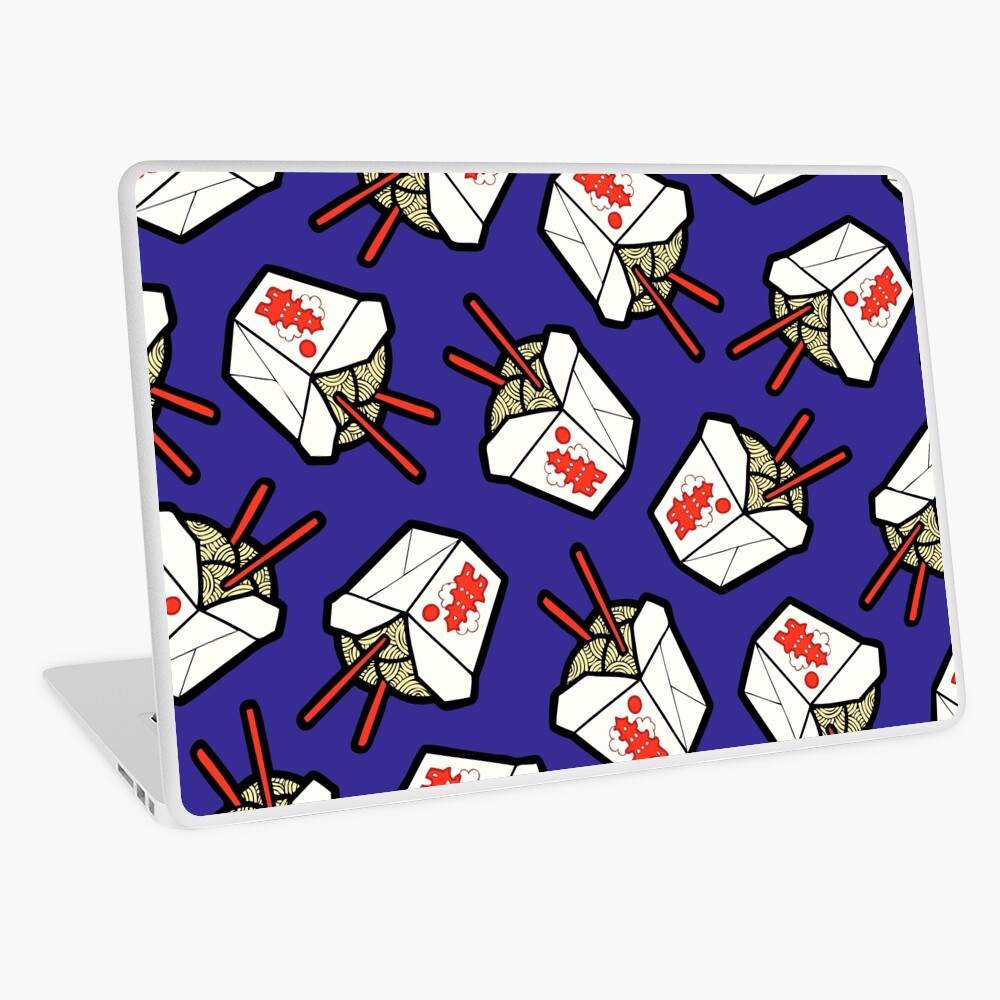 Take-Out Noodles Box Pattern Laptop Skin