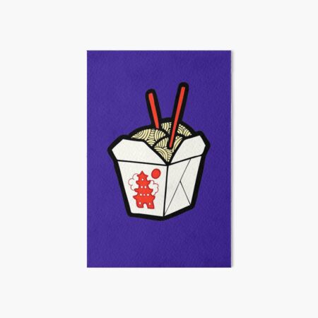 Take-Out Noodles Box Pattern Art Board Print