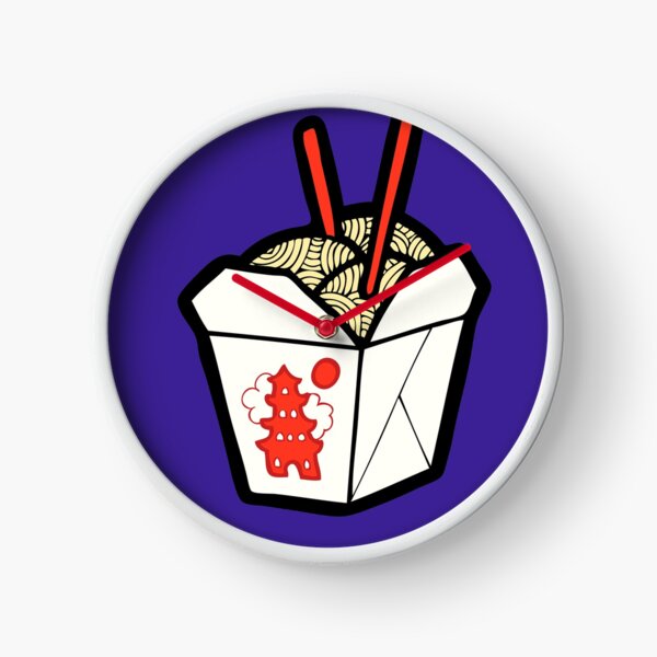 Take-Out Noodles Box Pattern Clock